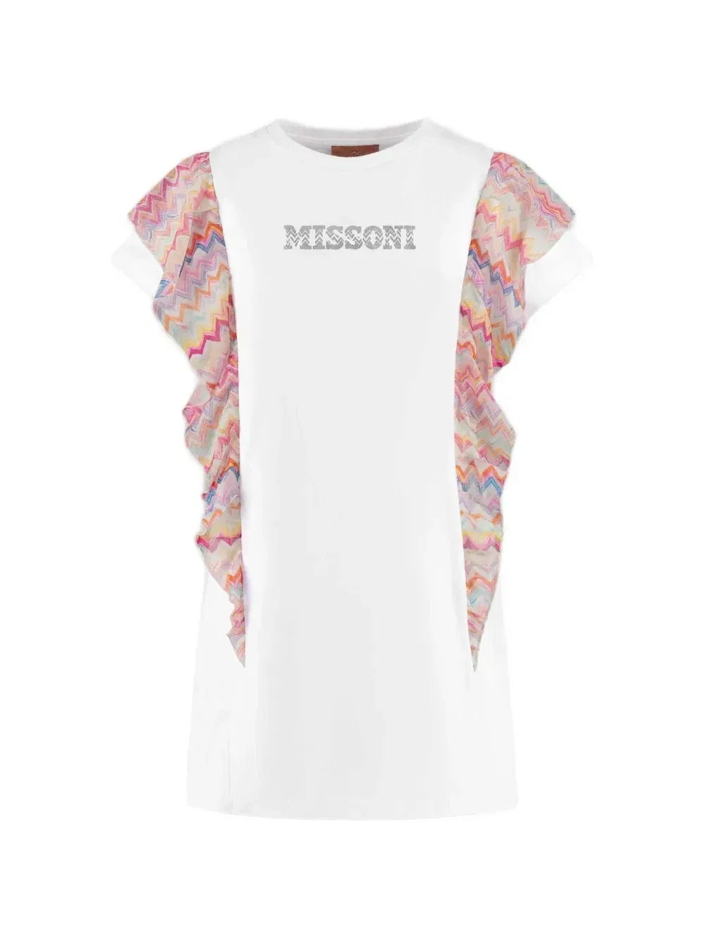 Мини-платье с принтом Missoni Kids, белый