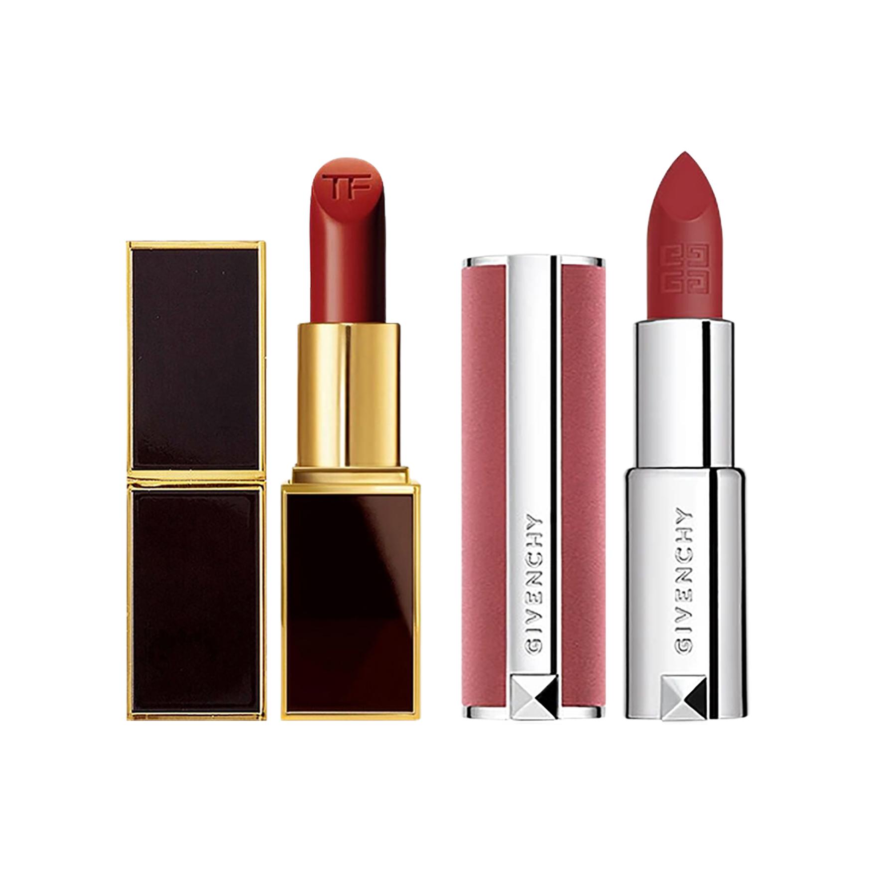 

TOM FORD Премиальные помады TF Hot Color Combination, кремовые, увлажняющие, легко растушевываются, 2 шт