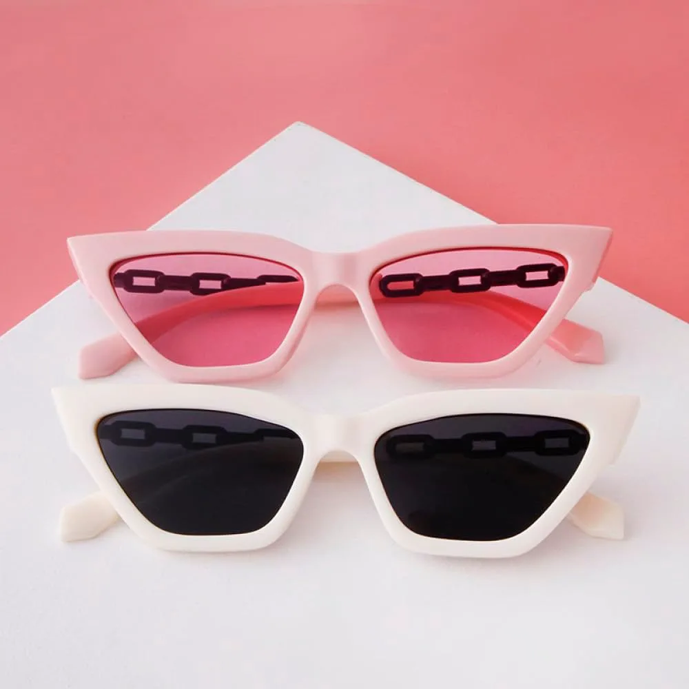 

Модные солнцезащитные очки для женщин в стиле «кошачий глаз», необычной формы, для уличной стрельбы, универсальные солнцезащитные очки для женщин MTZJH, C3 Pink Red