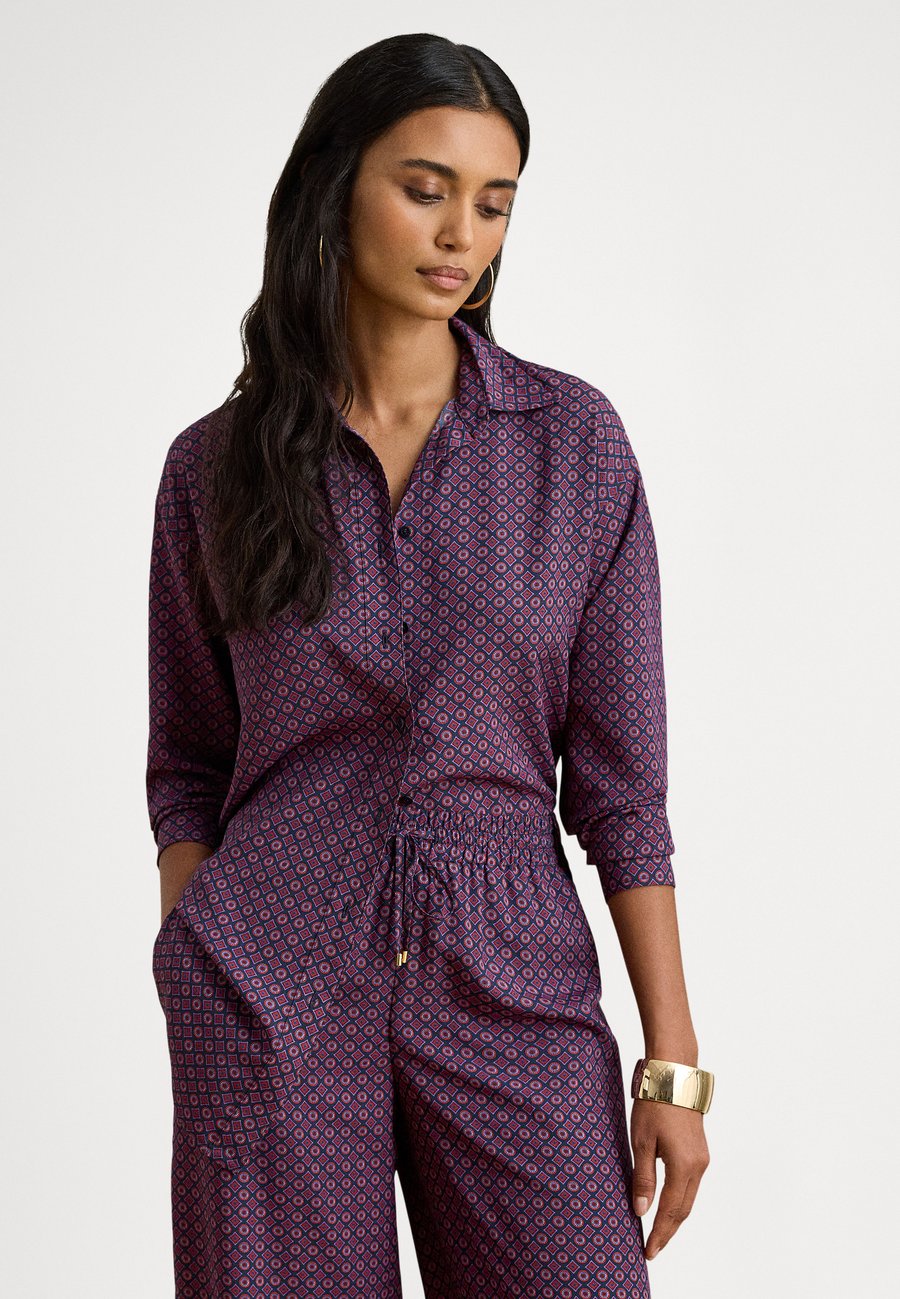

Блуза Lauren Ralph Lauren RELAXED FIT FOULARD-PRINT CREPE SHIRT, Dark Blue/Violet/Dark Blue