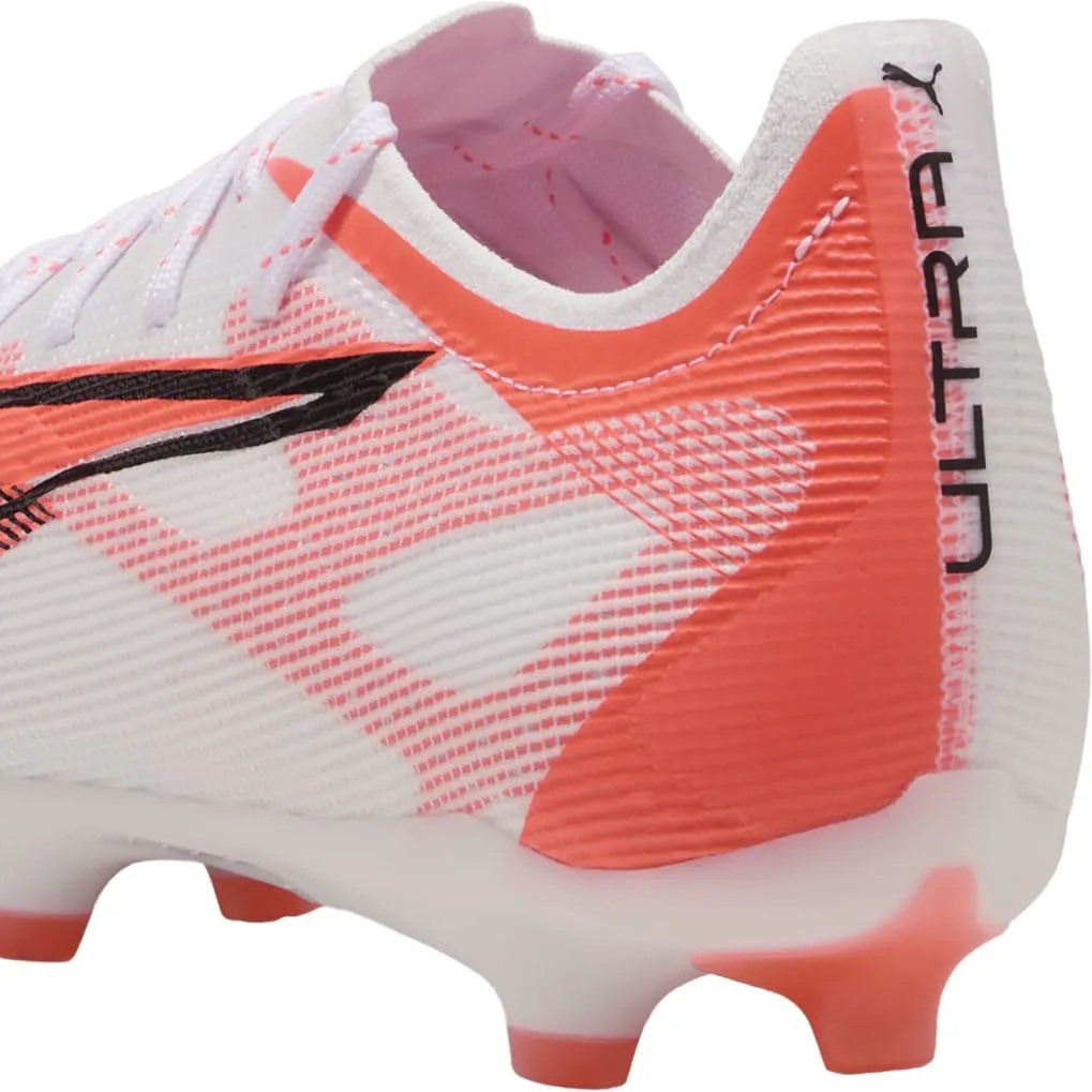 Футбольные бутсы Puma Men's Ultra 5 Pro для твердого грунта, белый/черный/красный — фото 3