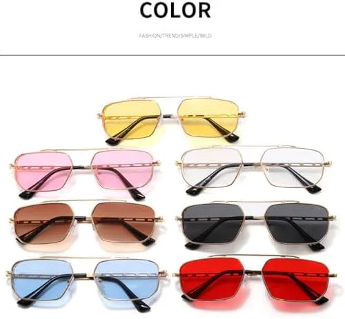 

Винтажные красные прямоугольные солнцезащитные очки для женщин, розовые маленькие металлические мужские солнцезащитные очки, солнцезащитные очки UV400 MTZJH, C2