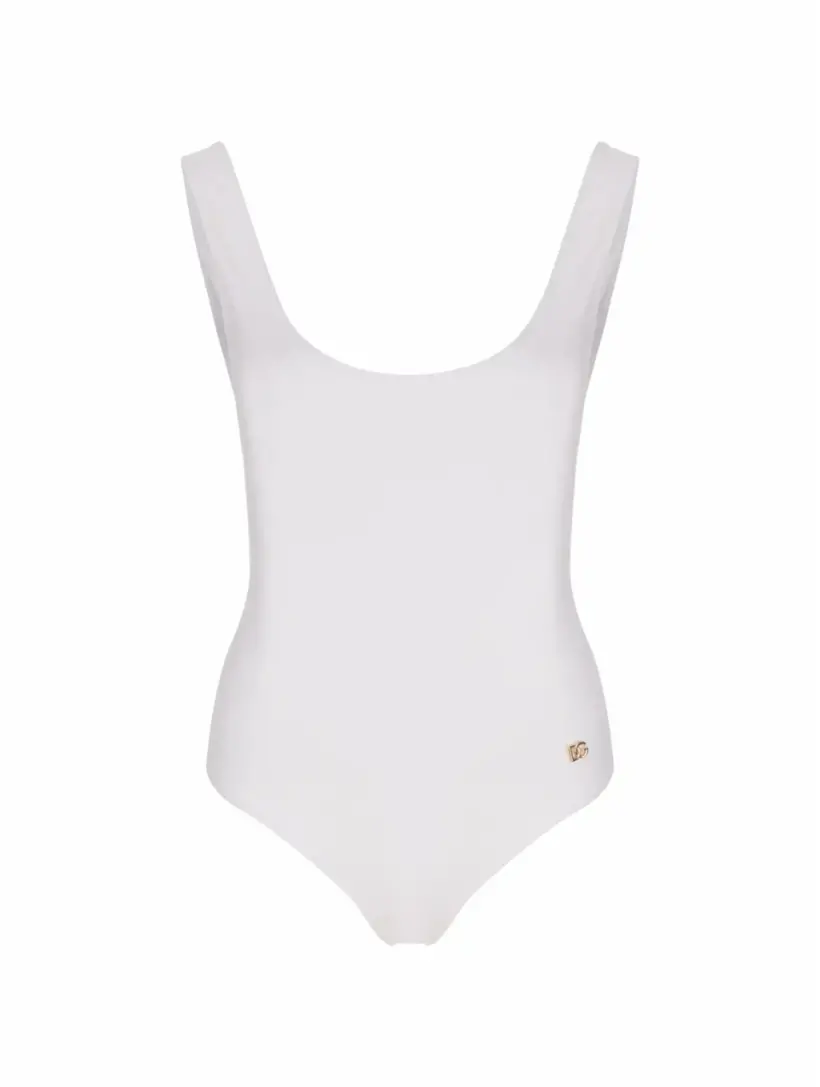 

Слитный купальник с логотипом DG Dolce&Gabbana, белый