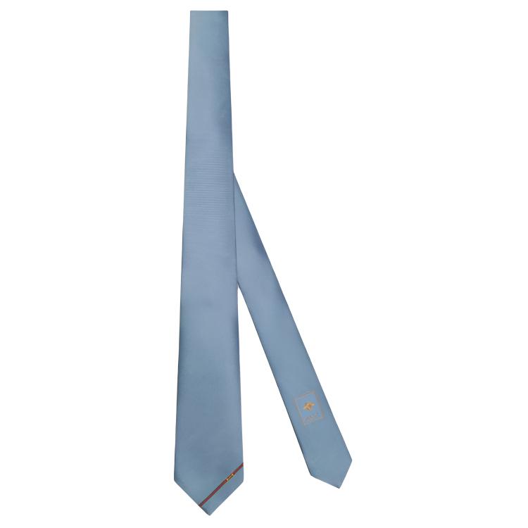

Шелковый галстук с жаккардом Horsebit GUCCI, светло-синий