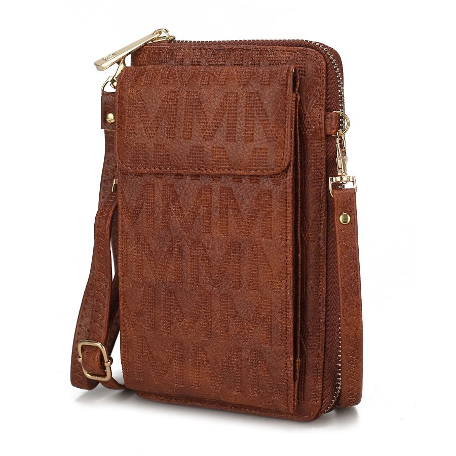

Женский кошелек для телефона Caddy Vegan Leather сумка через плечо MKF Collection By Mia K., коричневый