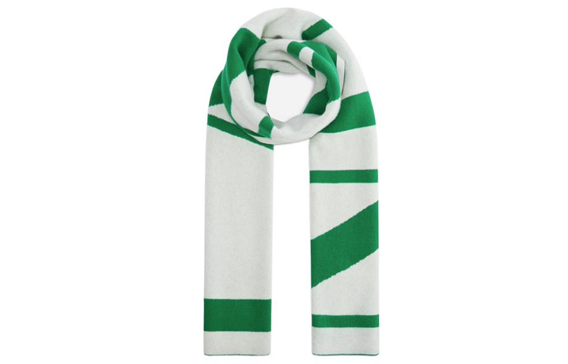 

Вязаный шарф унисекс черный, белый, зеленый Lanvin