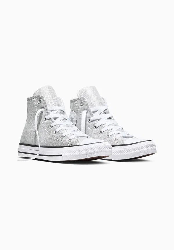Кроссовки высокие Converse Chuck Taylor All Star Shine High Top Trainers, светло-серый белый черный — фото 2