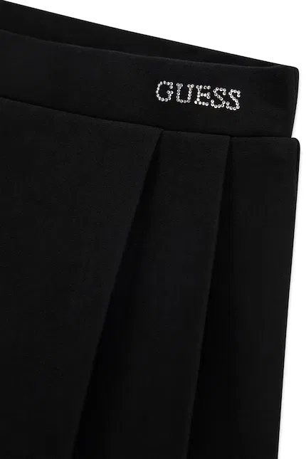 Юбка мини расклешенная из вискозы Guess, черный — фото 3