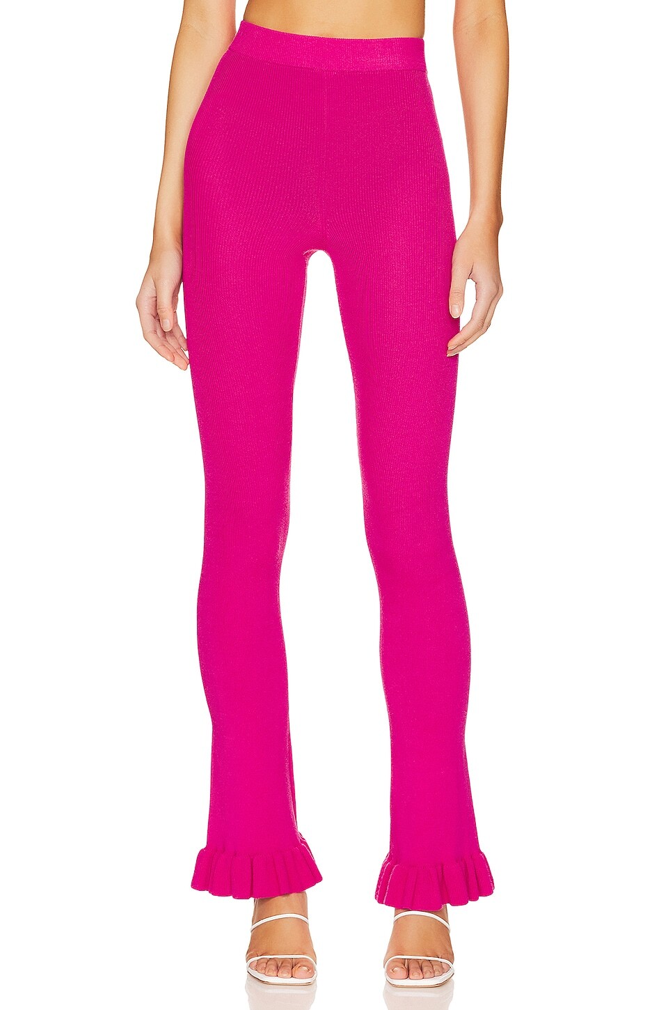 

Брюки Lovers and Friends Razi Ruffle Knit, цвет Hot Pink