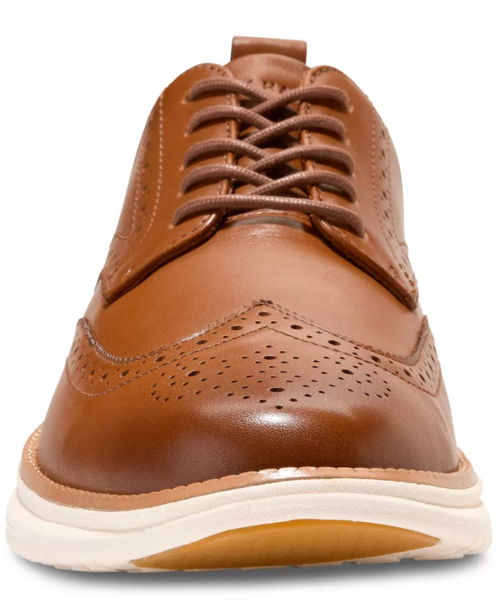 Мужские классические оксфорды Grand Hurrion с крыловидным носком Cole Haan, коричневый — фото 3