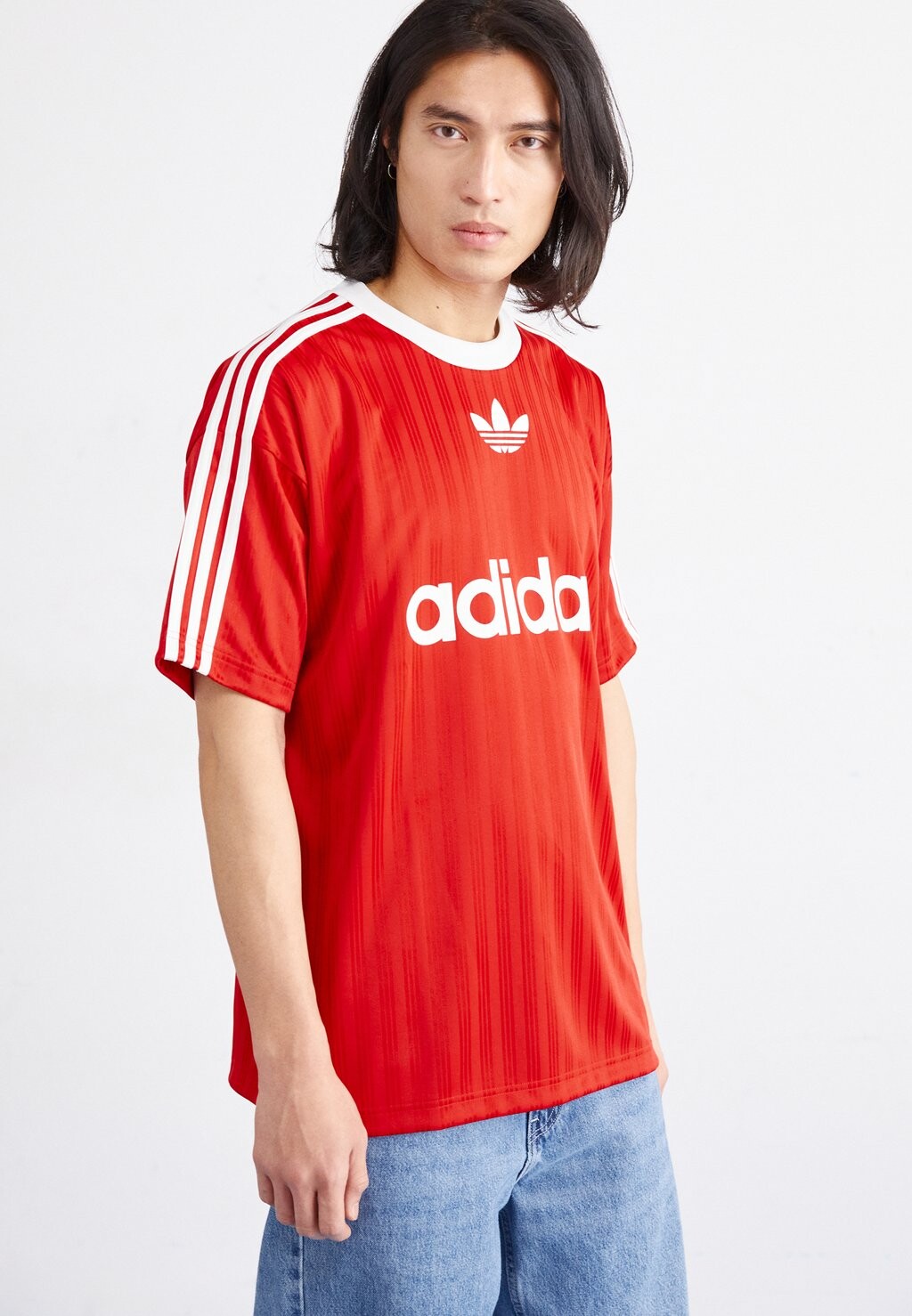 

Футболка с принтом Adicolor adidas Originals, цвет better scarlet/white