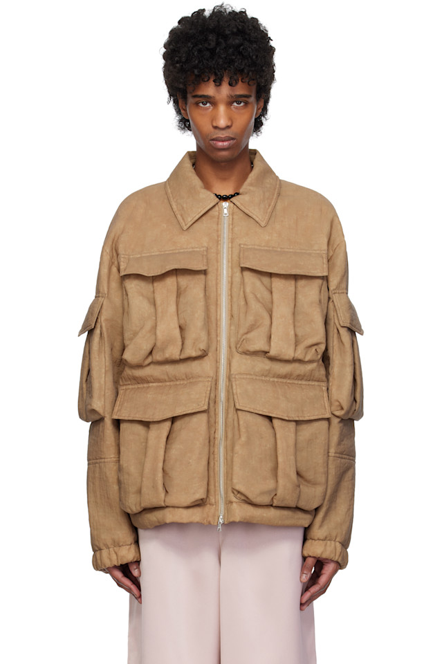 

Жакет из тафты Dries Van Noten, коричневый