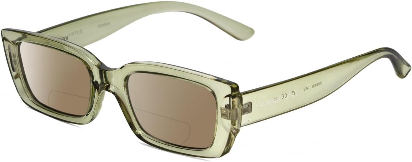 

Солнцезащитные очки для чтения Calabria K+K GEMMA с поляризованными линзами и бифокальными линзами, модные дизайнерские солнцезащитные очки, стильные очки для чтения с защитой от УФ-излучения, Mint Green Crystal/Amber Brown Lens