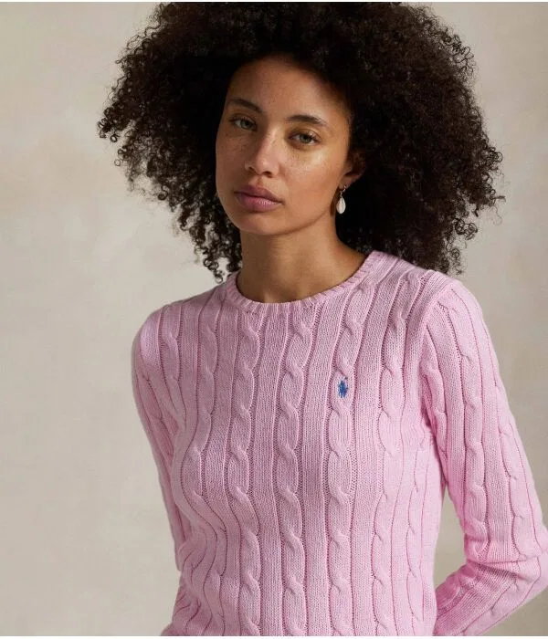 Женский джемпер с круглым вырезом Polo Ralph Lauren, Rosa — фото 4