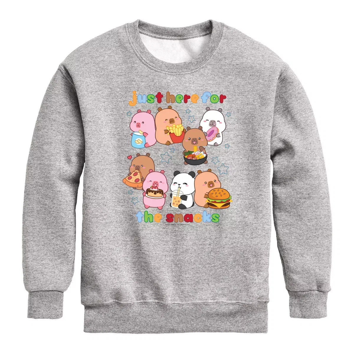 Детский свитшот для мальчиков с принтом CapyFun CapyFun, Athletic Heather