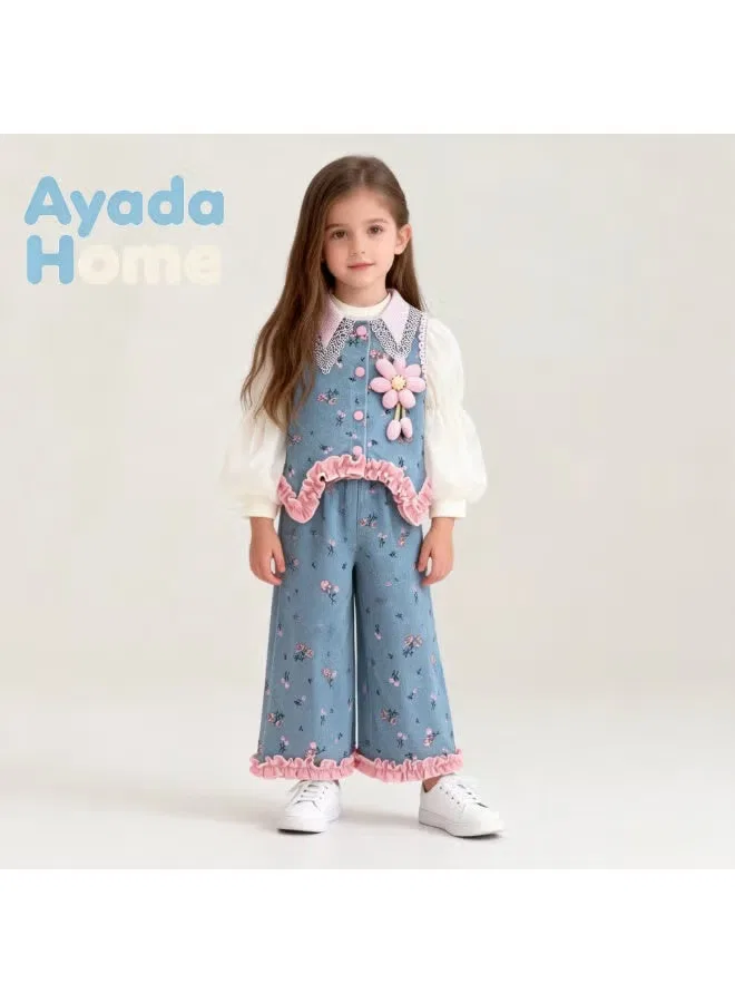 Комплект детский с цветочным принтом из 3 предметов Ayada Home