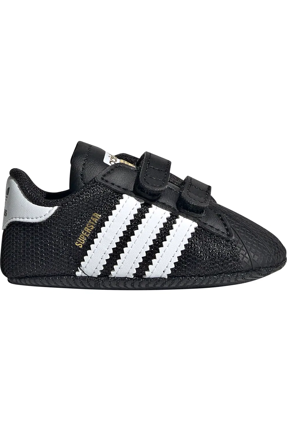 Кроссовки для малышей мягкие Superstar adidas, Black/White/Gold Metallic — фото 3
