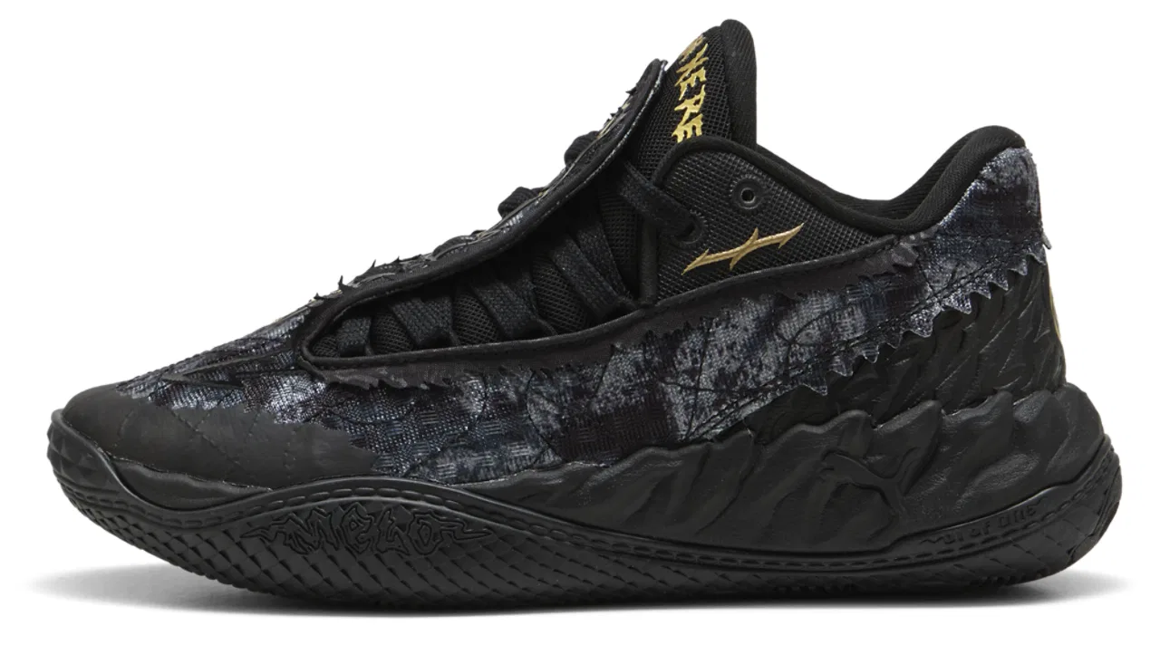 Детские кроссовки для мальчиков с низким верхом MB.05 Team PUMA, Black Mood Gray — фото 2