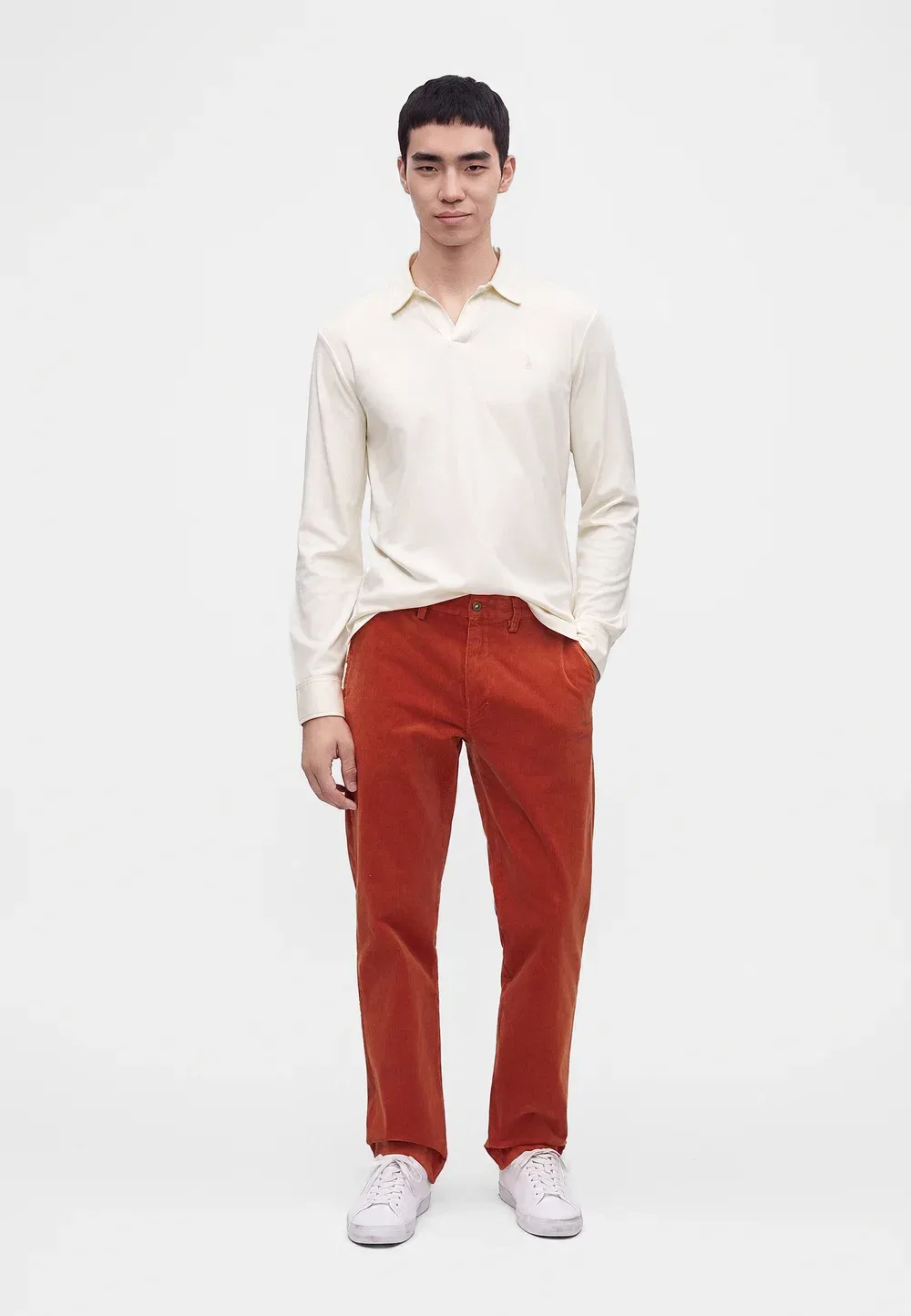 Рубашка поло Polo Ralph Lauren, Pale Cream — фото 2
