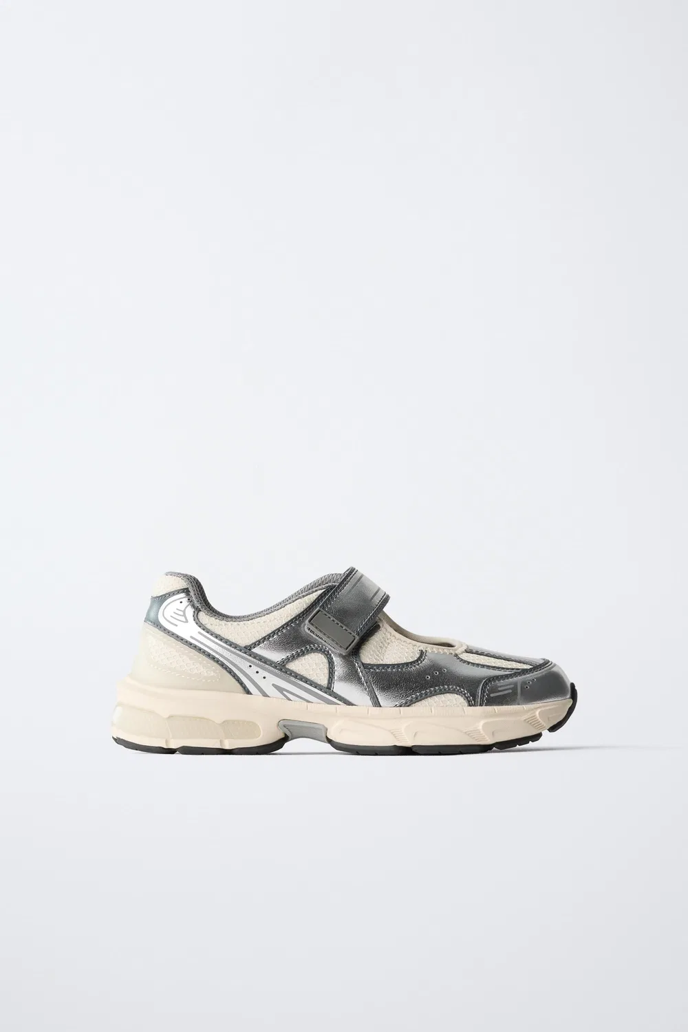 Кроссовки Metallic Open ZARA, Silver