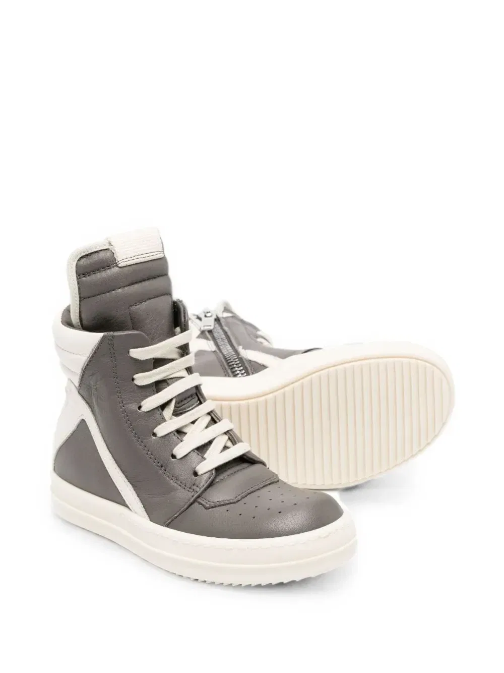 Высокие кеды Geobasket Rick Owens Kids, серый — фото 2