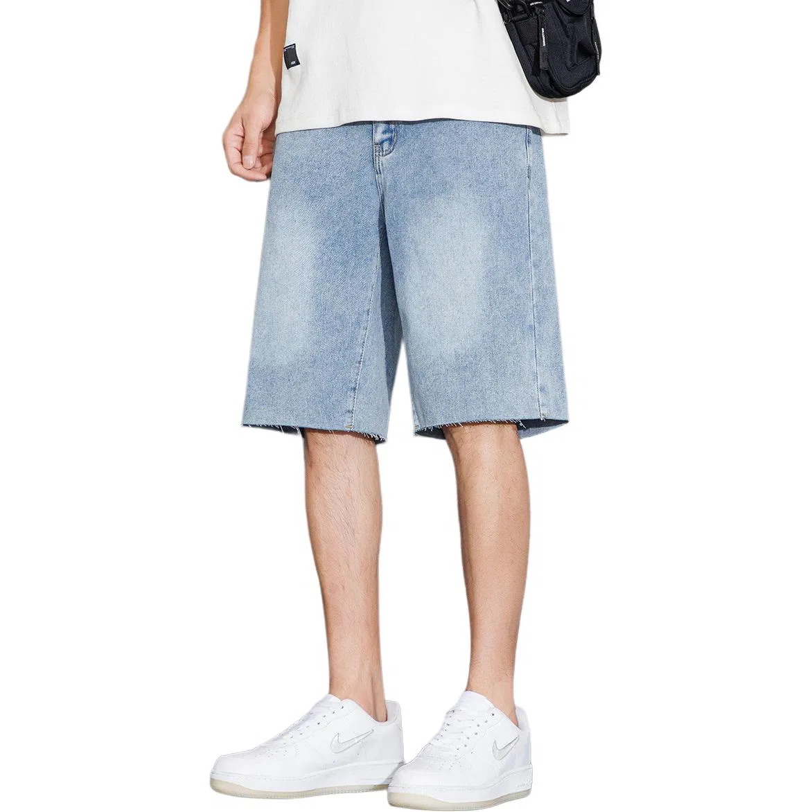 Детские шорты из денима с потертостями Tonlion, Light Blue