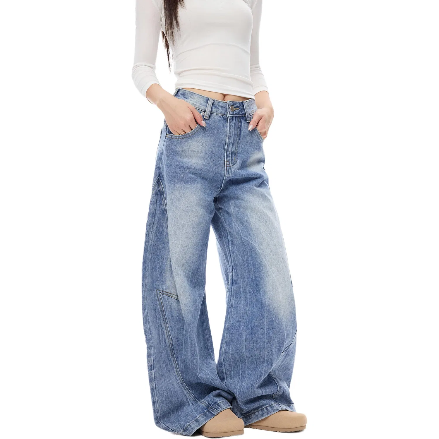 Детские джинсы прямого кроя Washed Blue COLDSTONE, Washed Blue