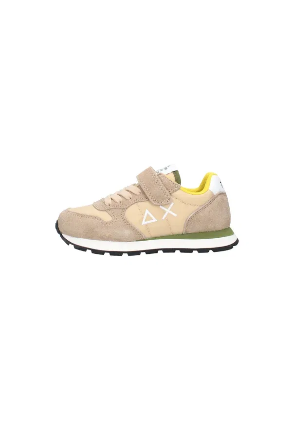 Кроссовки с кожаным и текстильным верхом Z36301K Sun68, Beige, бежевый