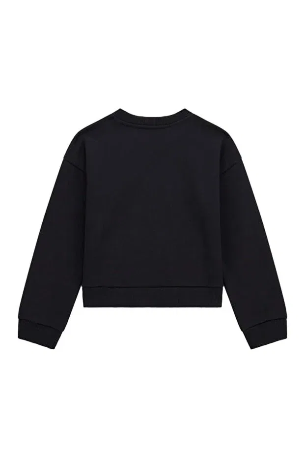 Детская толстовка для девочек с длинным рукавом Ls Active Top Guess, Black — фото 2