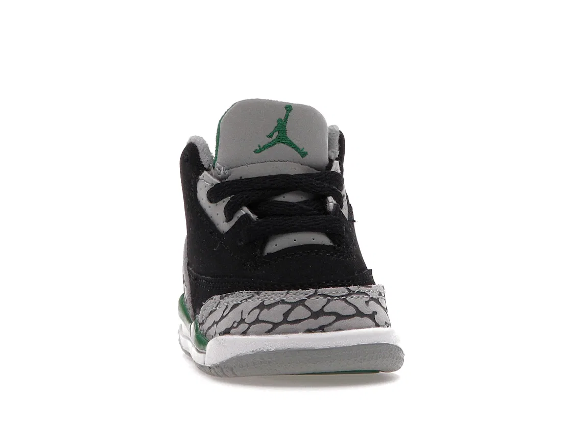 Детские кроссовки Lifestyle с принтом Jordan 3 Retro Jordan, Black/Silver/White/Pine Green — фото 2