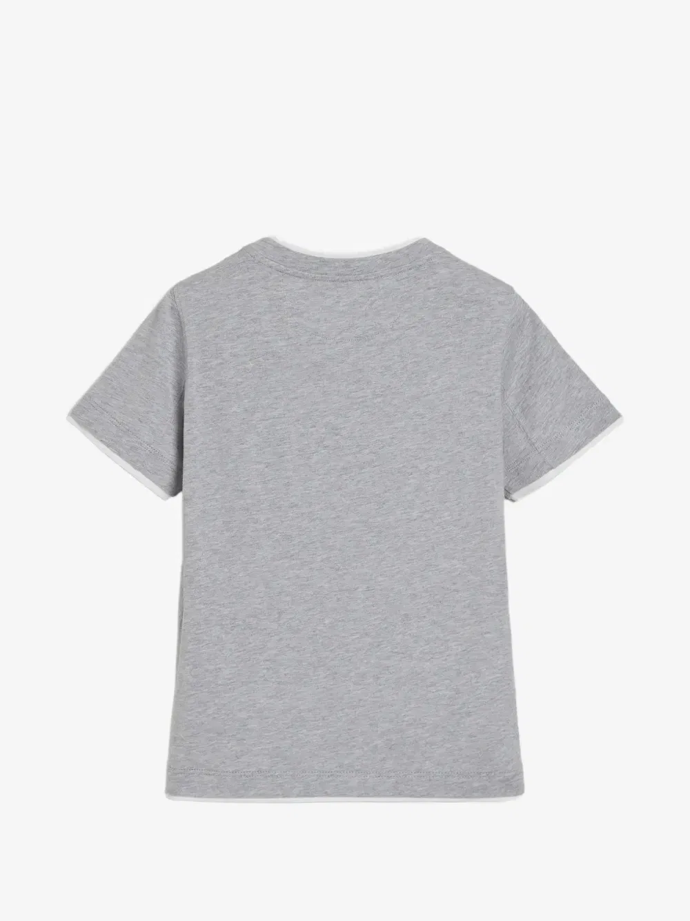 Искусственно многослойная хлопковая футболка Brunello Cucinelli Kids, серый — фото 2