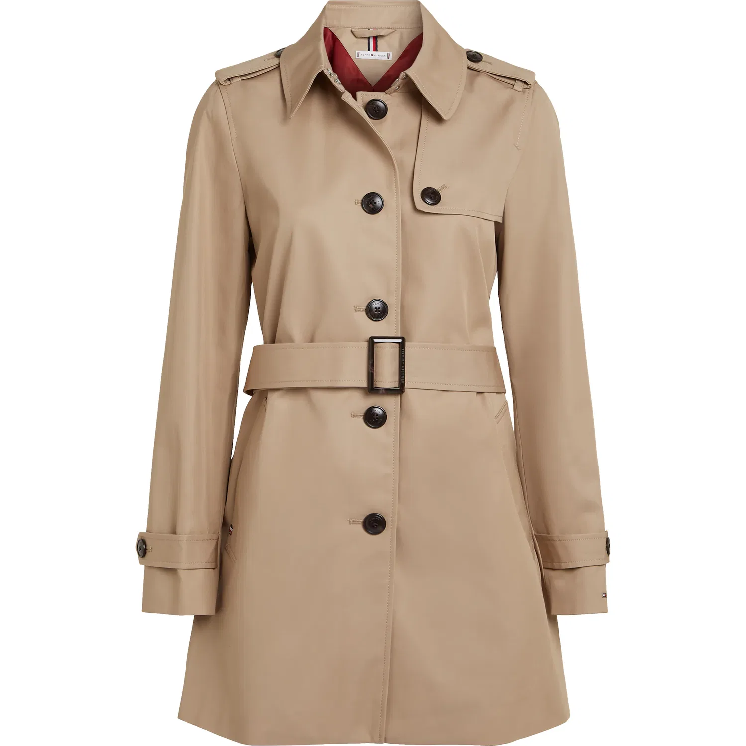 Женская длинная куртка в стиле тренчкот Tommy Hilfiger, Beige — фото 4
