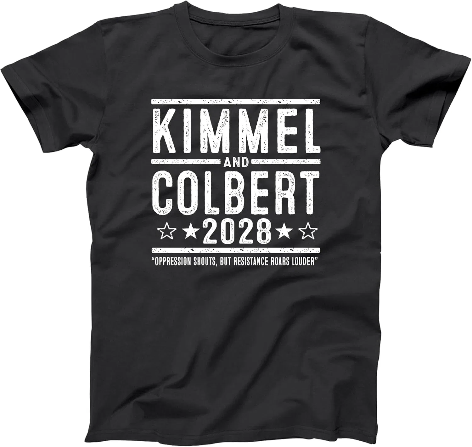 Футболка с принтом Kimmel and Colbert 2028, Black