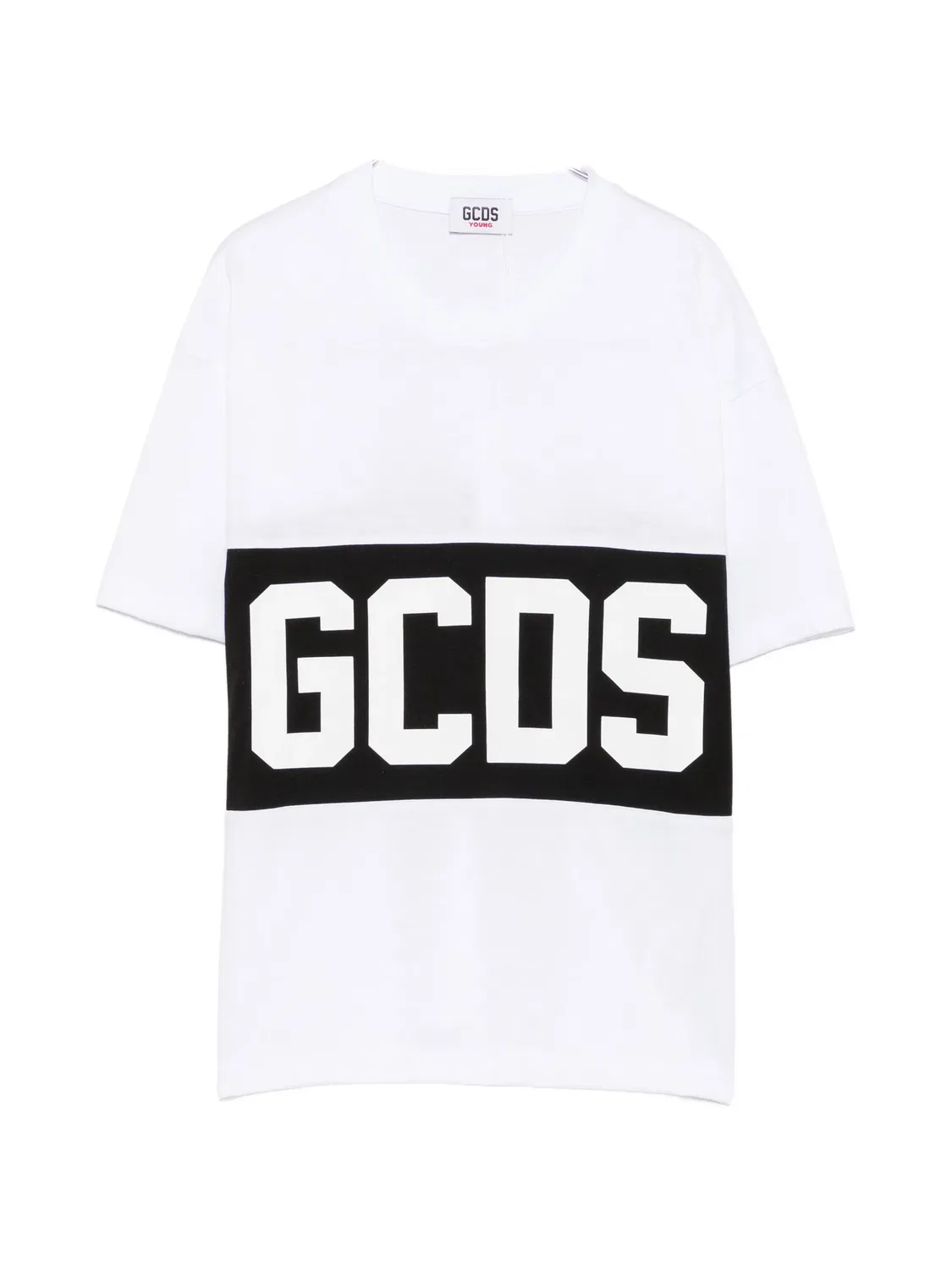 Хлопковая футболка с логотипом Gcds Kids, белый