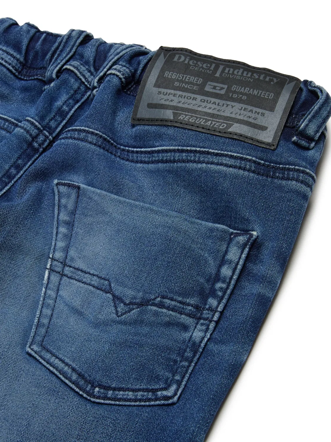 Джинсы с завязкой на талии Diesel, индиго — фото 3