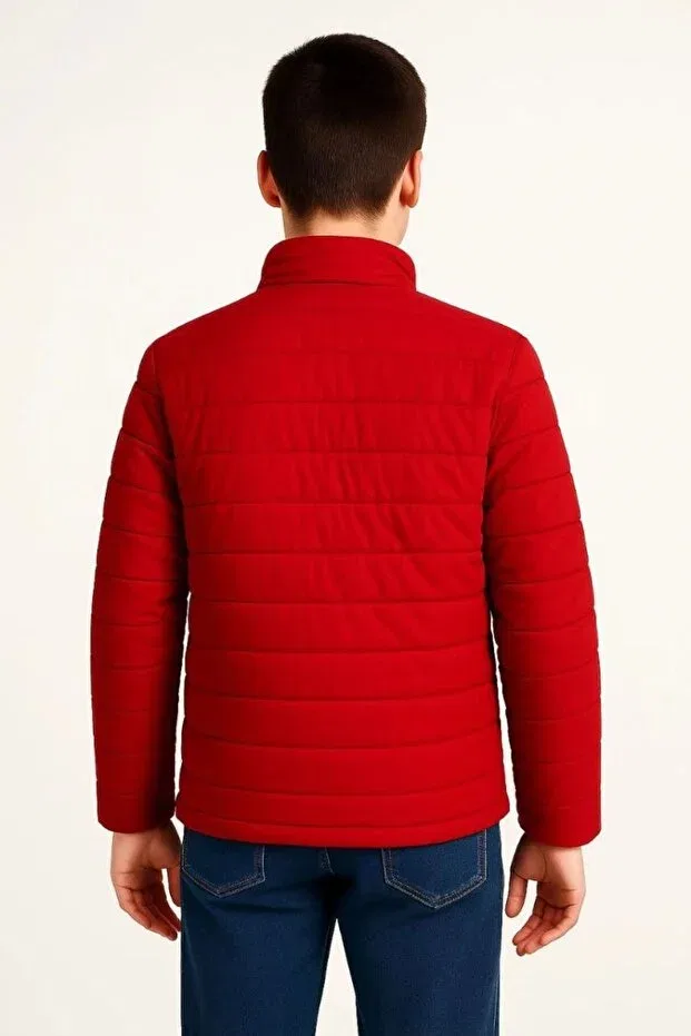 Детская зимняя куртка-пуховик с длинным рукавом Generic Brands, Red — фото 2