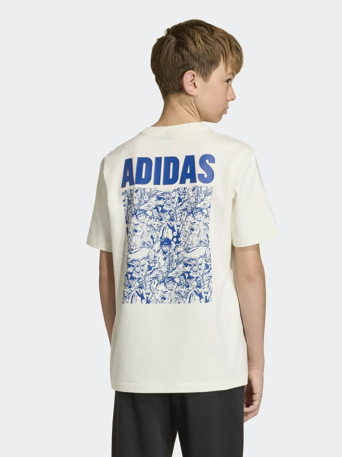 Футболка с принтом Marvel Avengers adidas, белый — фото 2