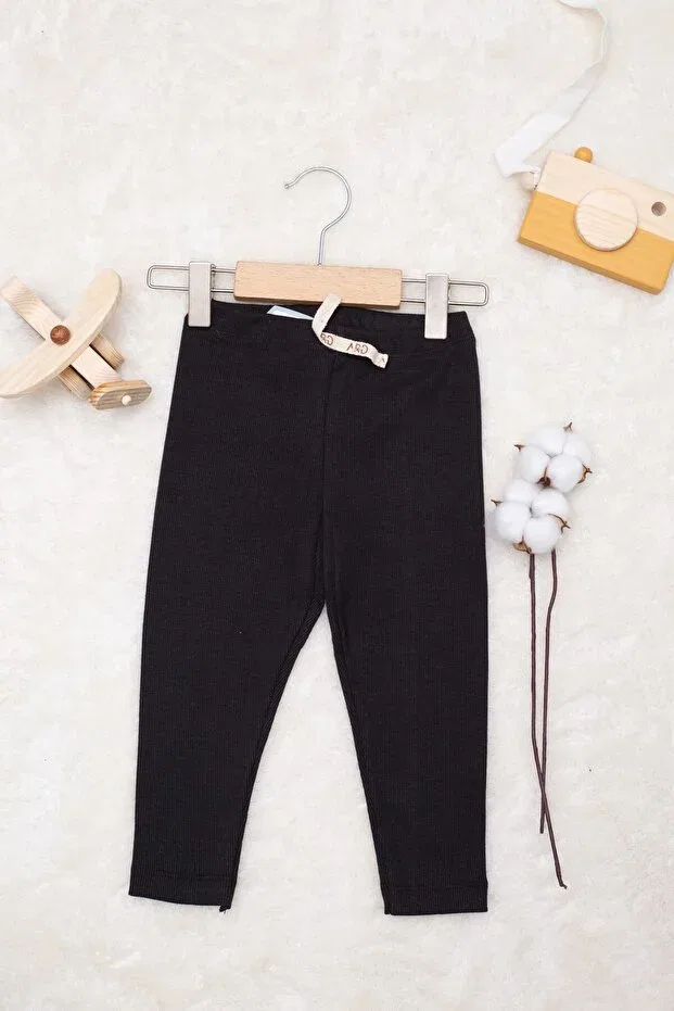 Детские леггинсы для девочек рифленые Ardbaby, Black