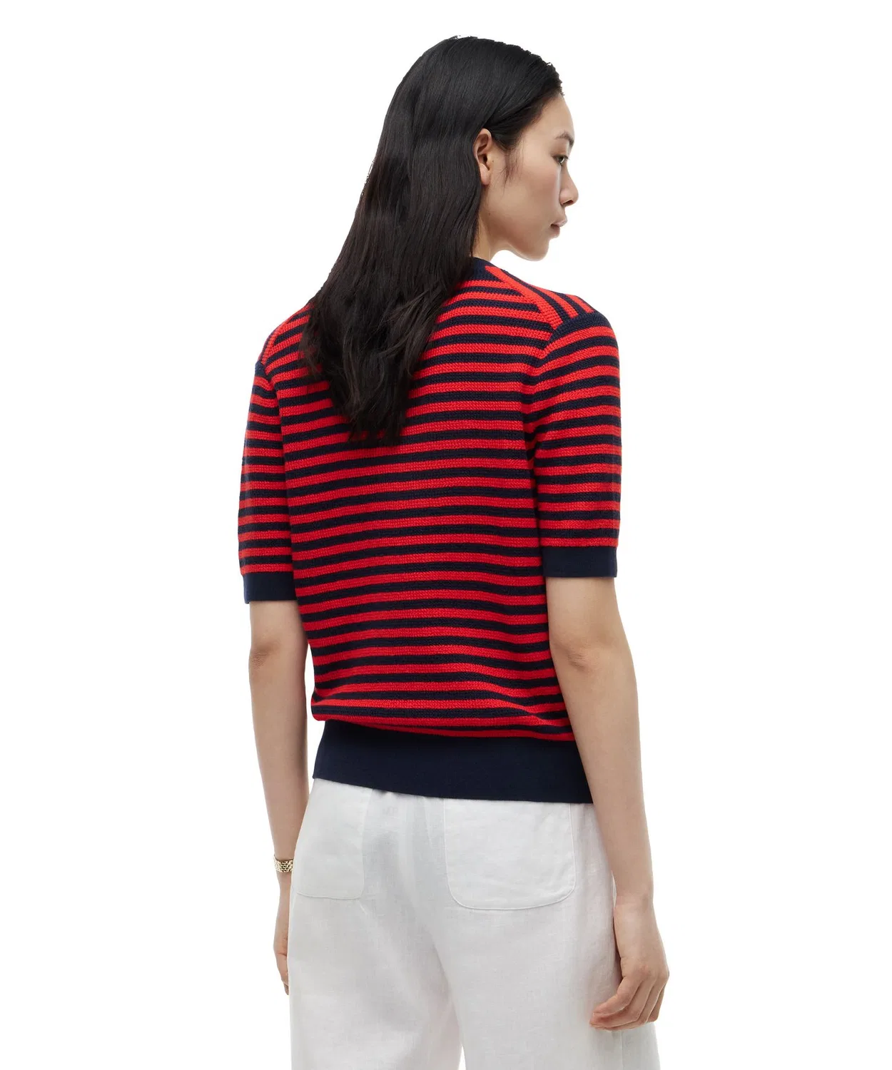 Женский топ-поло с коротким рукавом Gold Button Short Sleeve TOMMY HILFIGER, Multi — фото 4