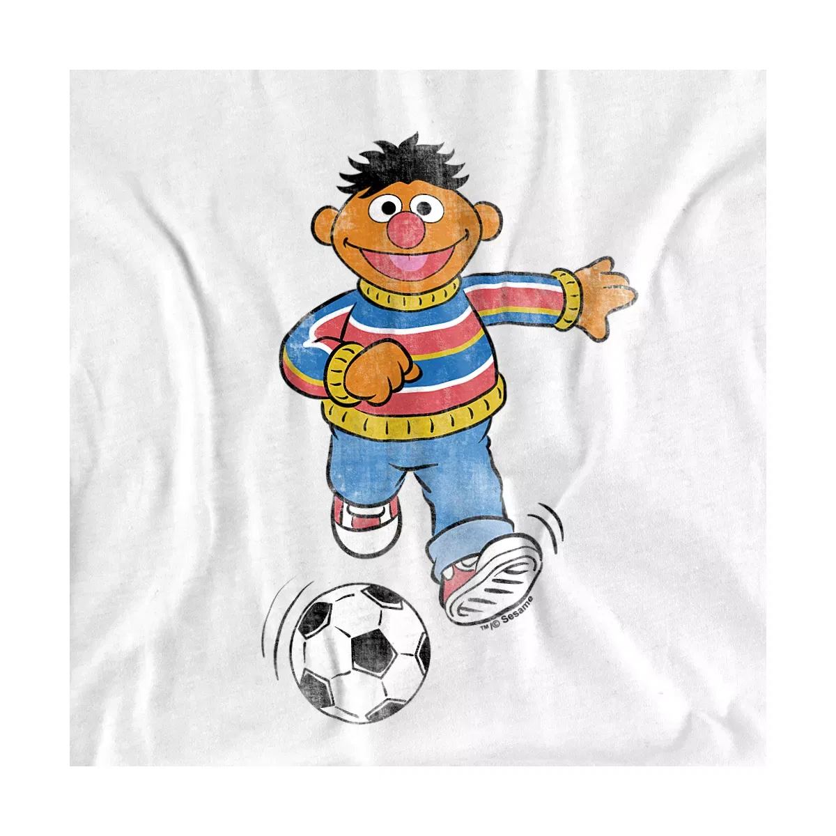 Детское боди с коротким рукавом Sesame Street Ernie Soccer, White — фото 2