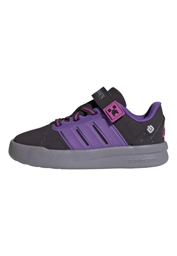 Детские кроссовки Adidas Minecraft Lightorama, унисекс Adidas Sportswear, черный/фиолетовый