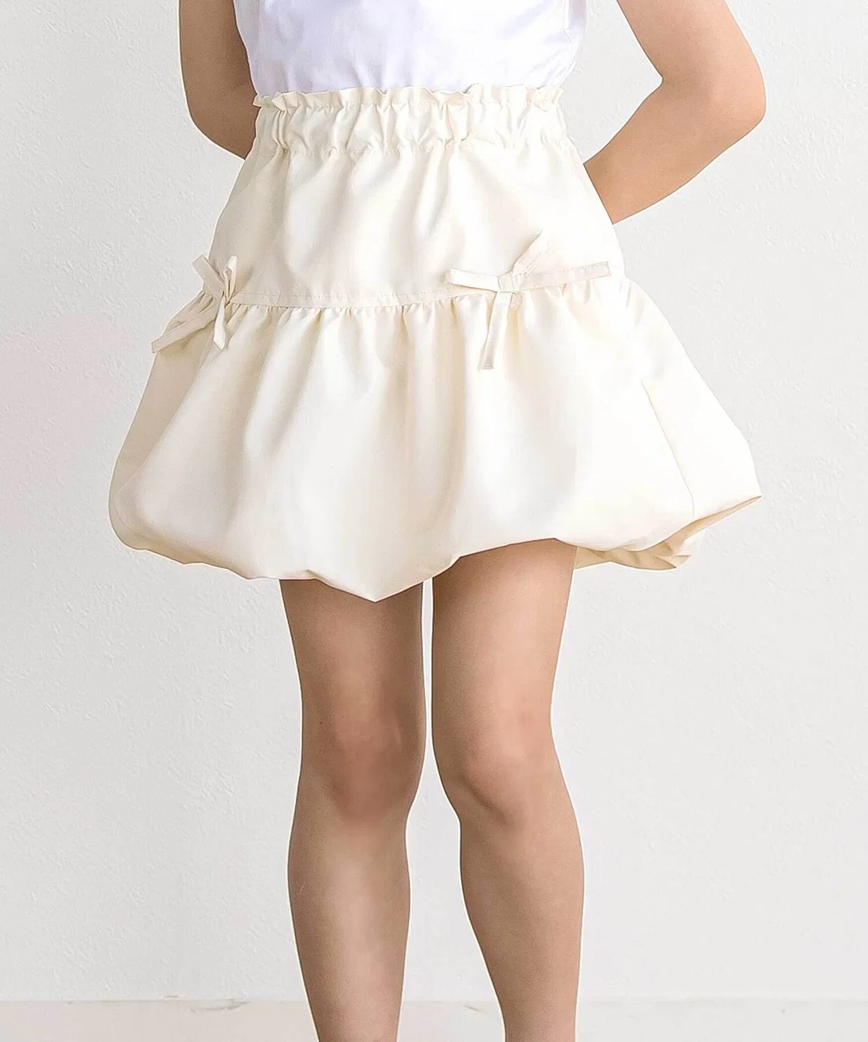 Детская юбка-баллон с принтом в горошек BeBe Petits Pois Vert, Off White
