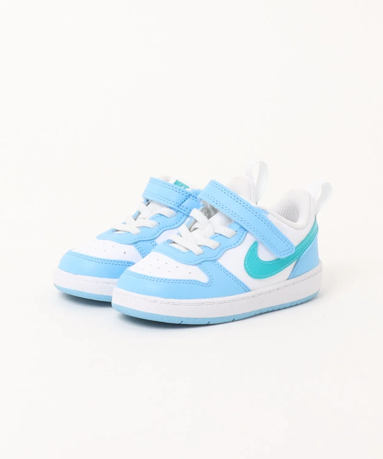 Детские кроссовки с принтом Court Borough Low JESTDV NIKE, Белый/Энерджи/Футбольный Синий