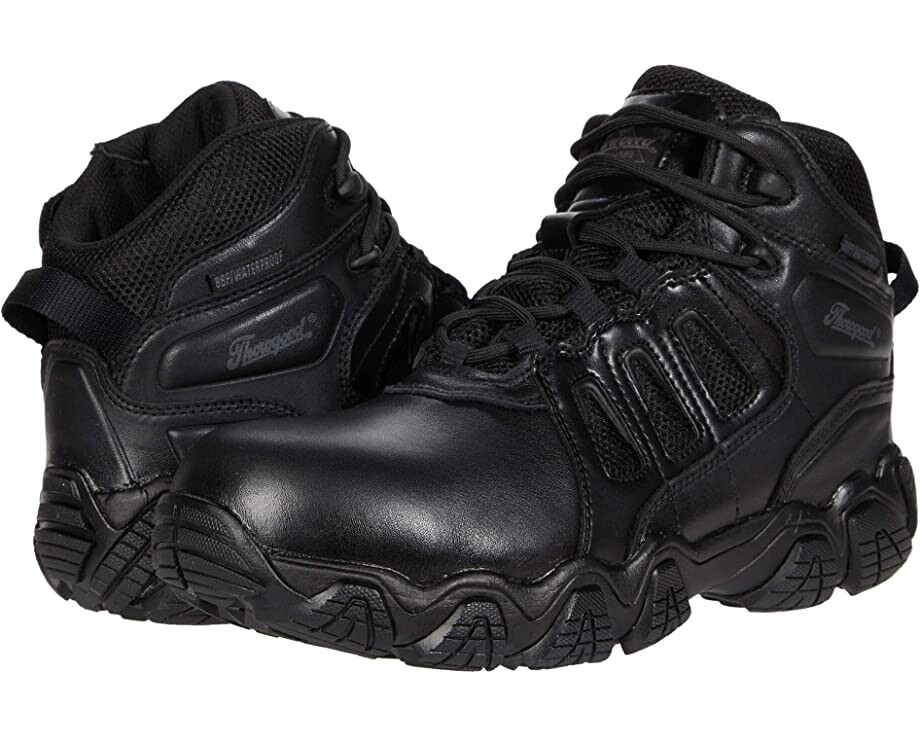 

Ботинки Crosstrex Side Zip Mid Waterproof Comp Toe Polished Thorogood, черный