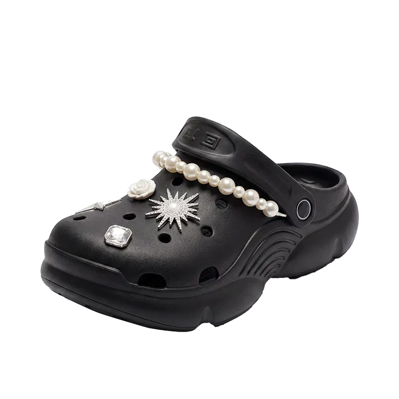 Детские сабо Unisex Black WARRIOR, Черный