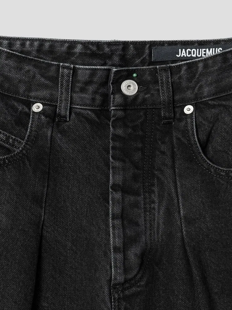 Джинсы Wide Ovalo JACQUEMUS, Black — фото 3