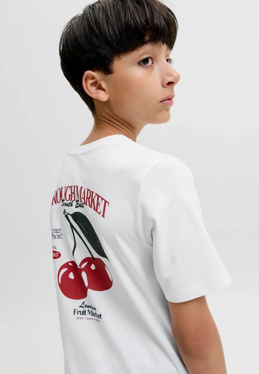 Футболка для мальчиков - футболка с принтом Jack & Jones Junior, Bright White — фото 4