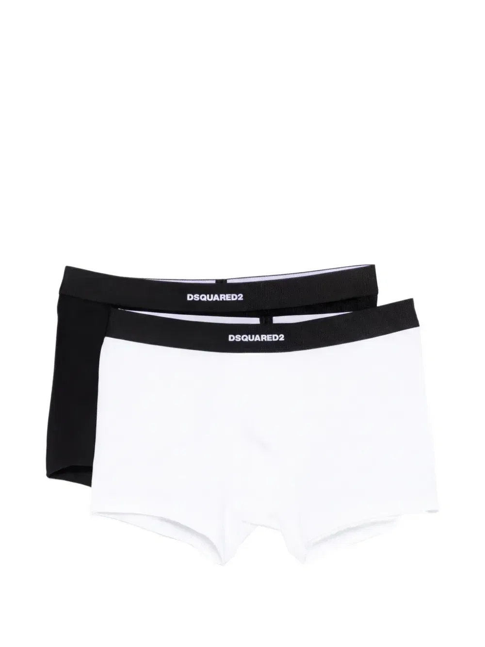 Трусы с логотипом на поясе (комплект из двух) Dsquared2, белый