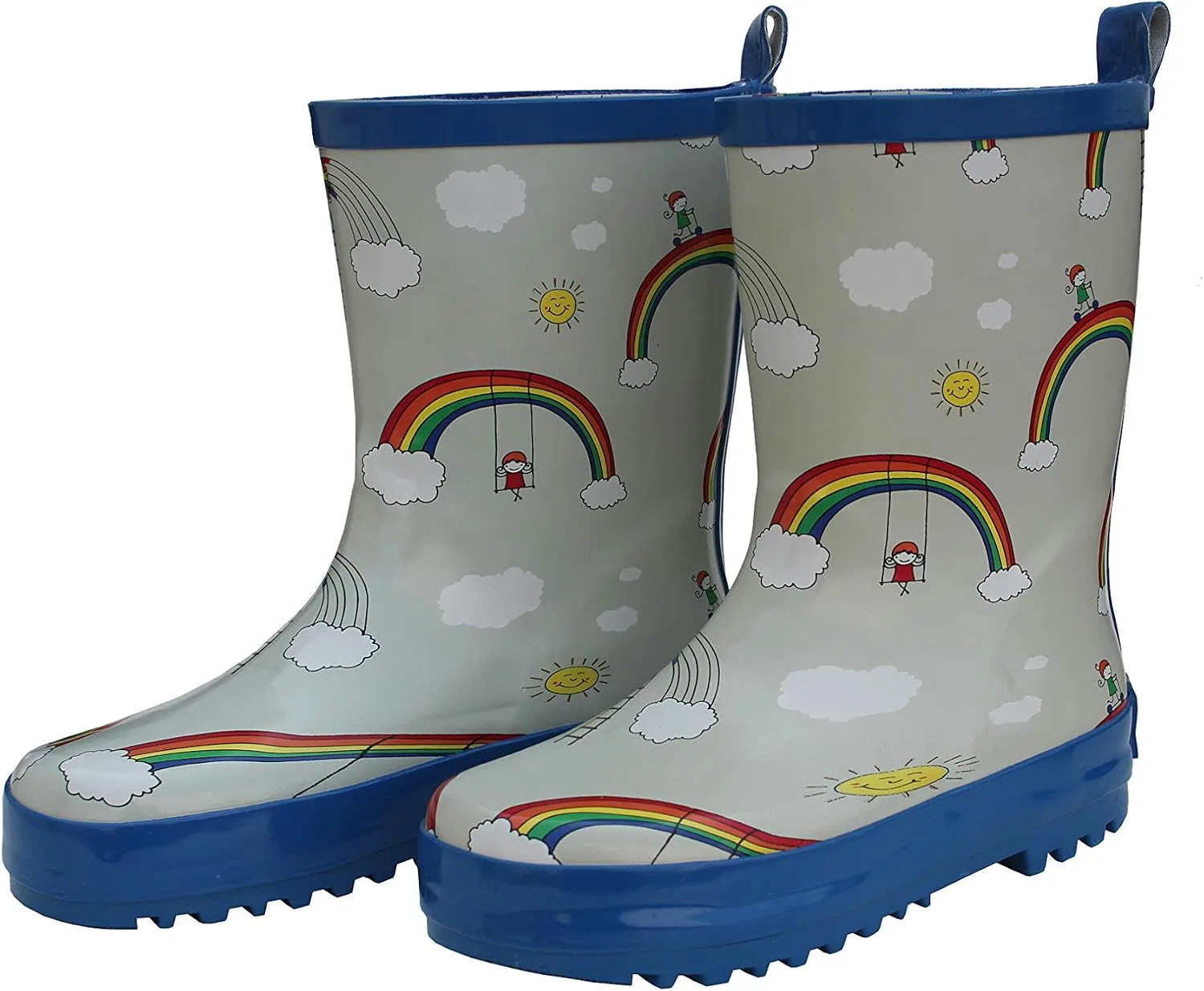 Детские резиновые сапоги для девочек Foxfire, Light Blue Rainbows