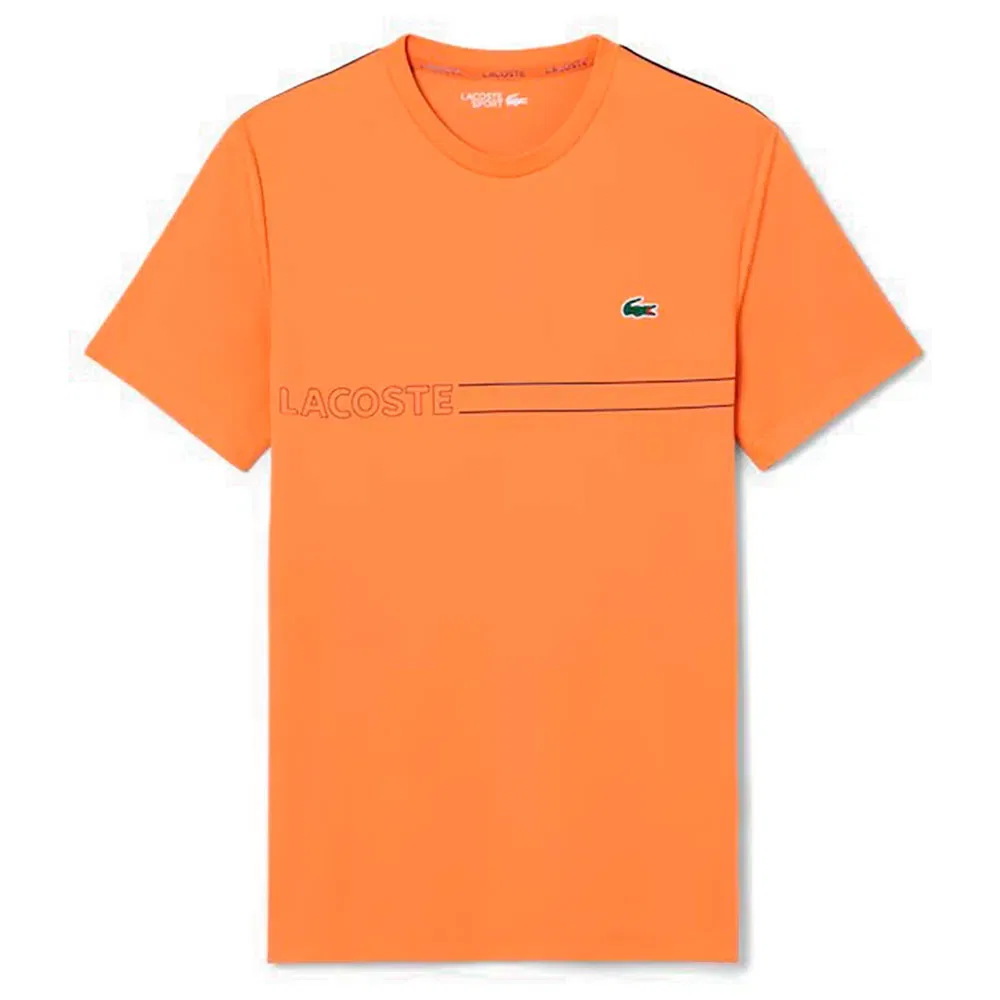 Мужская футболка с коротким рукавом из технической ткани Lacoste, Orange — фото 3